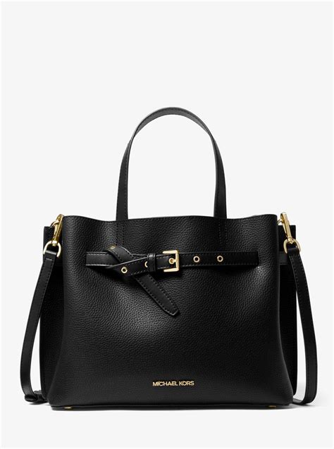 emilia large pebbled leather tote bag|michael kors emilia large satchel.